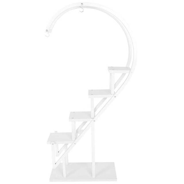 Living and Home Multi Tiered White Plant Stand - Size: 30 x 60 x 153cm - Wilko - image 1