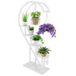 Living and Home Multi Tiered White Plant Stand - Size: 30 x 60 x 153cm - Wilko - thumbnail 4
