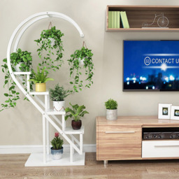 Living and Home Multi Tiered White Plant Stand - Size: 30 x 60 x 153cm - Wilko - thumbnail 3