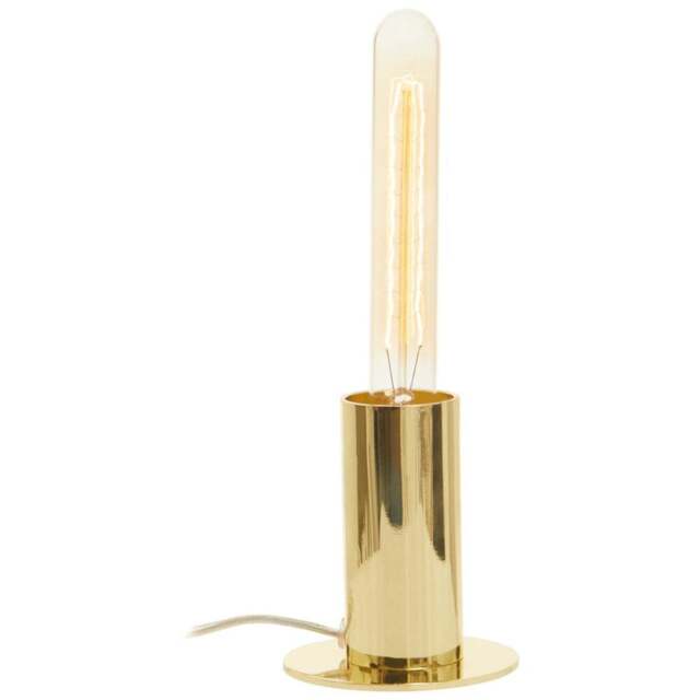 Premier Housewares Brass Finish Table Lamp - Size: 9 x 9 x 11cm - Gold - Wilko - image 1