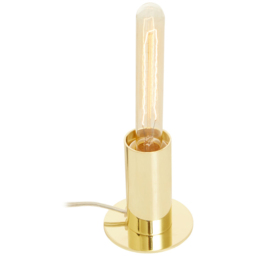 Premier Housewares Brass Finish Table Lamp - Size: 9 x 9 x 11cm - Gold - Wilko - thumbnail 3