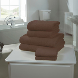 Rapport Home Chatsworth Super Soft 600gsm Combed Cotton Brown Face Towel - Size: 0.1 x 30 x 30cm - Wilko - thumbnail 3