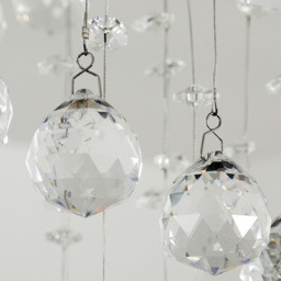 Portland Metal Crystal Ceiling Light - Size: 20 x 48cm - Silver - Wilko - thumbnail 5