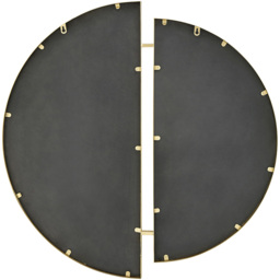 Furniturebox Helios Round Gold Metal Edge Split Wall Mirror 80 x 80cm - Wilko - thumbnail 5