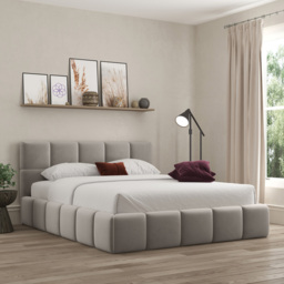 DS Living Ovella Small Double Pebble Cubed Bed Frame - Grey - Wilko - thumbnail 5