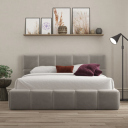 DS Living Ovella Small Double Pebble Cubed Bed Frame - Grey - Wilko - thumbnail 4