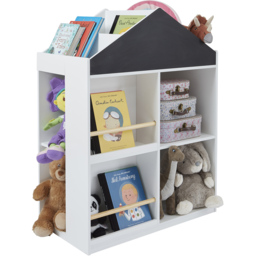 Liberty House Toys 10 Shelf Kids Blackboard Bookcase - Size: 39.5 x 72.5 x 96cm - White - Wilko - thumbnail 4