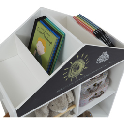 Liberty House Toys 10 Shelf Kids Blackboard Bookcase - Size: 39.5 x 72.5 x 96cm - White - Wilko - thumbnail 7