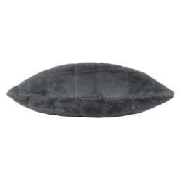 Paoletti Empress Charcoal Faux Fur Cushion - Size: 45 x 45 cm - Grey - Wilko - thumbnail 3