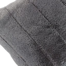 Paoletti Empress Charcoal Faux Fur Cushion - Size: 45 x 45 cm - Grey - Wilko - thumbnail 4