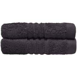 Misona Ultra Soft Bamboo Dark Steel Face Cloth 2 Pack - Size: 30 x 30cm - Grey - Wilko - thumbnail 1