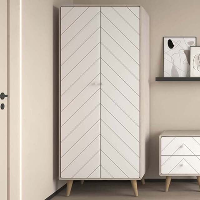 Seconique Dixie 2 Door Dusty Grey and White Wardrobe - Wilko - image 1