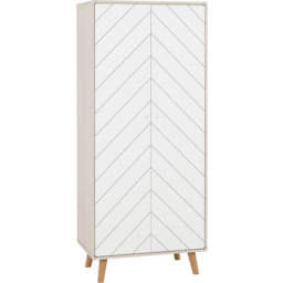 Seconique Dixie 2 Door Dusty Grey and White Wardrobe - Wilko - thumbnail 3