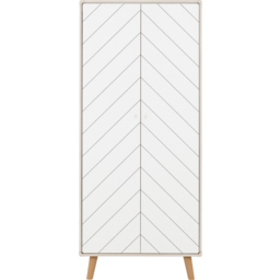 Seconique Dixie 2 Door Dusty Grey and White Wardrobe - Wilko - thumbnail 4