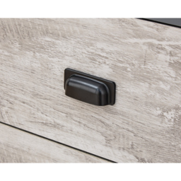 GFW Boston 2 Door 3 Drawer Grey Sideboard - Size: 39 x 113 x 74cm - Wilko - thumbnail 7