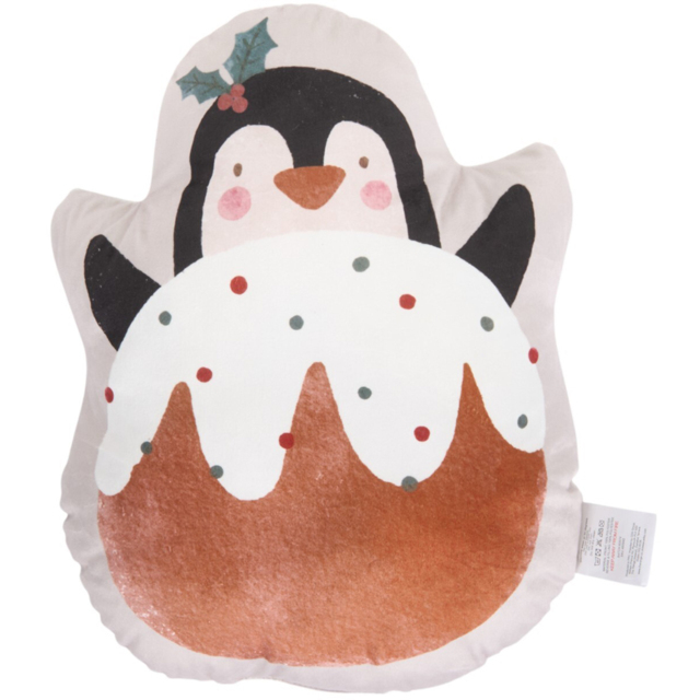 Cute Penguin Shaped Cushion - Multicolour - Wilko - image 1