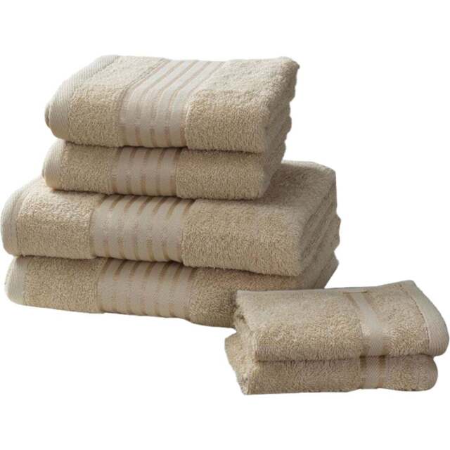 Rapport Home Windsor Latte Cotton Face Cloth - Size: 0.1 x 30 x 30cm - Cream - Wilko - image 1