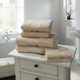 Rapport Home Windsor Latte Cotton Face Cloth - Size: 0.1 x 30 x 30cm - Cream - Wilko - thumbnail 3