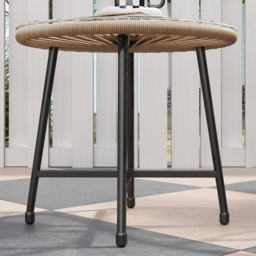 Outsunny Acapulco 3 Piece Rattan Bistro Set Natural - Size: 2 Seater - Yellow - Wilko - thumbnail 4