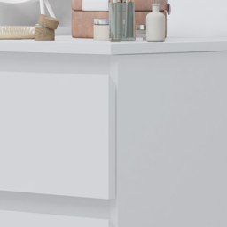 FWStyle Stora 3 Drawer Matt White Dressing Table - Size: 72 x 99 x 40cm - Wilko - thumbnail 5
