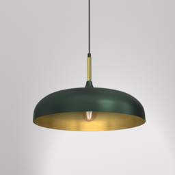 Milagro Lincoln Green Pendant Lamp 230V - Size: 45 x 45 x 90cm - Wilko - thumbnail 4
