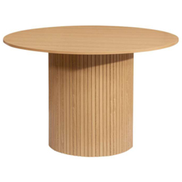 Birlea Axel 4 Seater Round Fluted Dining Table Brown - Size: 76 x 120 x 120cm - SleepSoul - Wilko - thumbnail 4