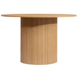Birlea Axel 4 Seater Round Fluted Dining Table Brown - Size: 76 x 120 x 120cm - SleepSoul - Wilko - thumbnail 3