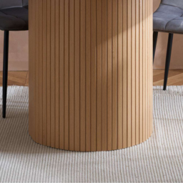 Birlea Axel 4 Seater Round Fluted Dining Table Brown - Size: 76 x 120 x 120cm - SleepSoul - Wilko - thumbnail 7