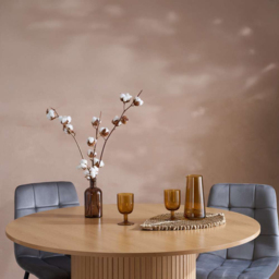 Birlea Axel 4 Seater Round Fluted Dining Table Brown - Size: 76 x 120 x 120cm - SleepSoul - Wilko - thumbnail 6