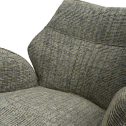 Baltimore Set of 2 Tweed Green Swivel Dining Chair - Shankar - Wilko - thumbnail 7