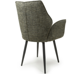 Baltimore Set of 2 Tweed Green Swivel Dining Chair - Shankar - Wilko - thumbnail 6