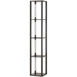 Portland 4 Shelf Black Floor Lamp - Size: 163 x 29 x 29cm - Wilko - thumbnail 1