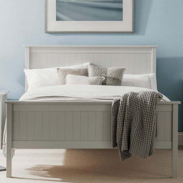 Julian Bowen Maine Single Dove Grey Bed Frame - Wilko - image 1