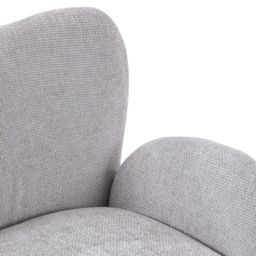 Living and Home Grey Chenille High Back Swivel Accent Chair - Size: Single - Wilko - thumbnail 4