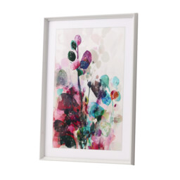 Watercolour Bloom Embellished Framed Art Multicolour - Wilko - thumbnail 7