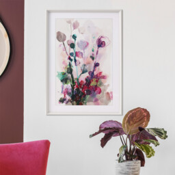 Watercolour Bloom Embellished Framed Art Multicolour - Wilko - thumbnail 4