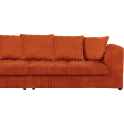 Luxor 4 Seater Orange Jumbo Cord Scatter Back Sofa - Wilko - thumbnail 5