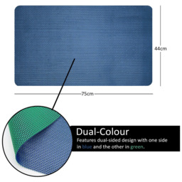 Nicoman Reversible Blue and Green Shower Mat 75 x 44cm - Size: 0.4 x 75 x 44cm - Wilko - thumbnail 5