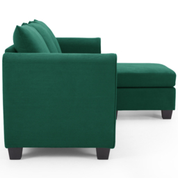Home Detail Halena 3 Seater Green L Shape Sofa with Chaise - Wilko - thumbnail 7