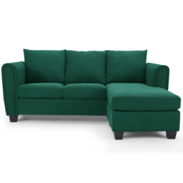 Home Detail Halena 3 Seater Green L Shape Sofa with Chaise - Wilko - thumbnail 5