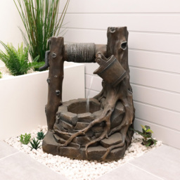 Streetwize Old Brick Well Solar Water Feature - Size: 43 x 43 x 47cm - Brown - Wilko - thumbnail 3