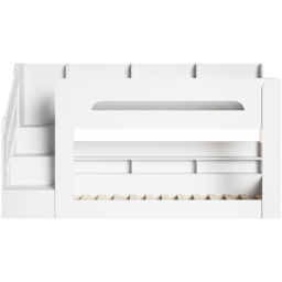 Flair Zeno White Low Bunk Bed with Staircase and Storage - Size: Single - Wilko - thumbnail 3