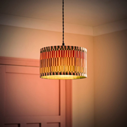 ValueLights Rae Natural Striped Easy Fit Small Shade - Size: 15 x 25 x 25cm - Cream - Wilko - thumbnail 3