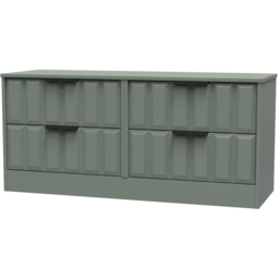 Crowndale New York 4 Drawer Reed Green Chest of Drawers Ready Assembled - Wilko - thumbnail 3
