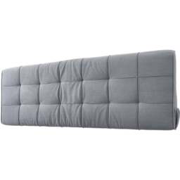Living and Home Light Grey Quilted Rectangular Headboard Cushion with Side Pocket 60 x 180cm - Size: 60 x 180 x 6cm - Wilko - thumbnail 1
