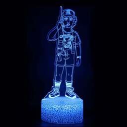 Jaoyeh Trading Stranger Things Dustin 3D LED Night Light - Size: 3.7 x 3.7 x 8.5cm - White - Wilko - thumbnail 1