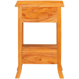 vidaXL 2 Drawer Single Shelf Natural Solid Mahogany Wood Console Table - Size: 75.5 x 50.5 x 30cm - Brown - Wilko - thumbnail 5