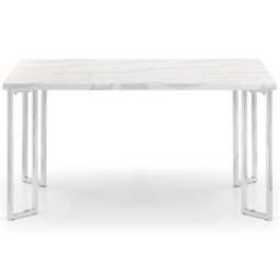 Julian Bowen Positano Calabria 4 Seater Dining Set White and Blue - Wilko - thumbnail 4