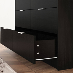 Home Source Phoenix 6 Drawer Black Wide Chest of Drawers - Wilko - thumbnail 5