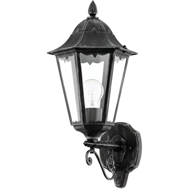 EGLO Navedo Black Exterior Wall Light - Size: 20.0 x 28.5 x 47.5cm - Wilko